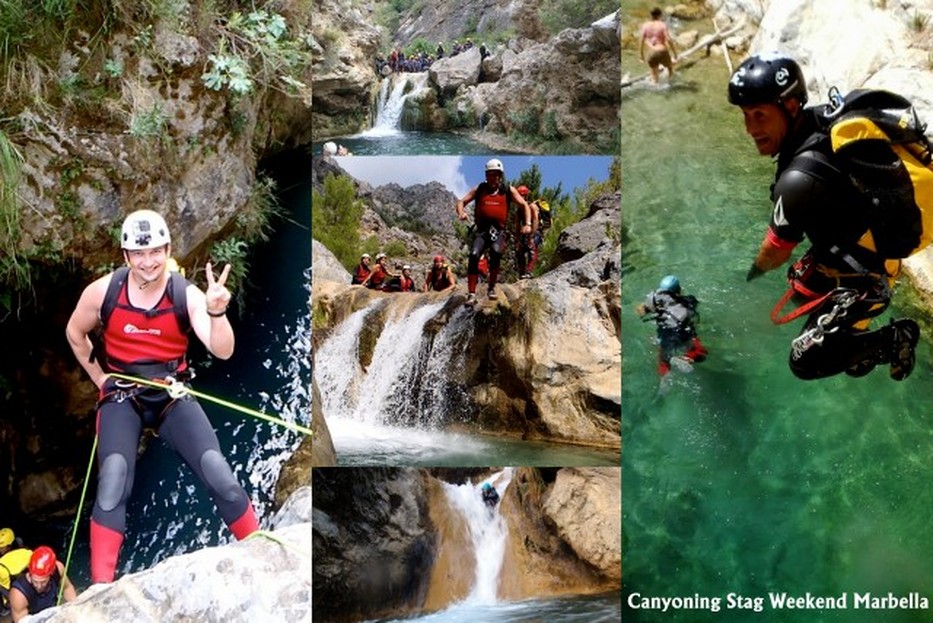Stag Weekend, Canyoning in Marbella, Costa del Sol, Stag Events and Stag activities